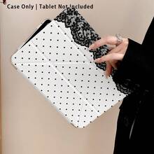 Polka Dot Lace Pattern Painted Effect Tablet Protective Case With Stand, Compatible With Honor 8/9/10/X8/X8A/X9/X8Pro/X9Pro/ MatePad SE 11 Inch/MatePad 11 Inch/11.5 Inch/MatePad Pro And More/Apple 10th Gen/11th Gen 2025 (A16)/ Galaxy Tab A7/A9 And Other Popular Models - Style 17 - View 7