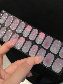 萬聖節漸層色美甲貼紙 DIY 自黏式美甲裝飾貼條,適用於居家、職場、戶外旅行、送禮、美甲沙龍 - 珊瑚粉 - 查看 6