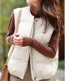 Plus Size Women Thermal Vests - Medium Wash - View 4