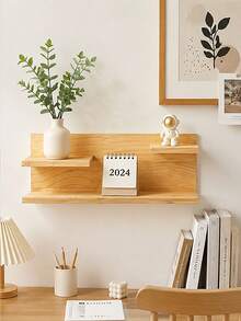 Wooden Rustic Bookshelf, Decorative Shelf/Wall Display Rack, Wooden Wall-Mounted Decorative Shelf, Farmhouse/Rustic/Country Wall Decor - View 7