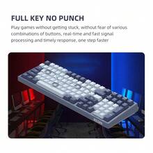 PANDA KYA98 Gaming Office Keyboard, Wired Ergonomic Mechanical Keyboard, Red Switch 98 Keys Fast Trigger, Adjustable Driver USB Interface, RGB Backlight Design, Compatible With Apple/ Systems - View 6