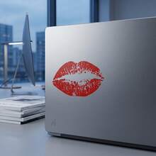 10Pcs Kiss Lip Stickers, Waterproof Strong Adhesive Red Lip Print Decals, Party Decorative Stickers For DIY Crafts Gift Envelope Festival Party Supplies - A - View 2