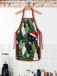 2pcs Christmas Apron, Suitable For Cooking In The Kitchen, For Festivals And Parties. It's Also A Great Gift To Give To Friends. - Multicolor - View 8