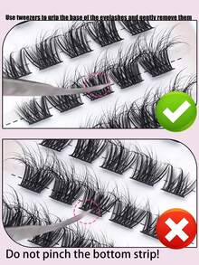 120 Clusters D Curl Fluffy Dense Lash Clusters, Wispy Voluminous Individual Lashes, Soft Segmented DIY Eyelash Extension Kit For Daily, Office, Dating, Party, Photoshoot & Clubbing - D - View 5
