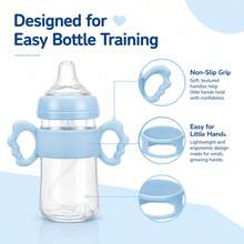 1pc Universal Silicone Handle For Hegen Baby Bottle, Pigeon Baby Bottle, Extra Wide Neck Square Baby Bottle - Multicolor - View 9