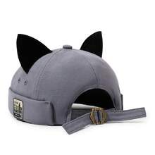 1 buah Topi Kerja Tanpa Pinggiran dengan Bentuk Telinga Kucing, Unisex, Topi Kerja Vintage dengan Pinggiran Melengkung - MultiWarna - View 13