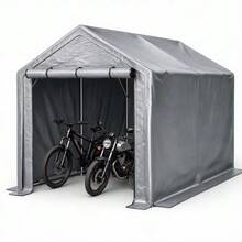 Multifunctional Dark Gray Bike Garage, Garden Shed, Tool Tent, Storage Tent – 296x190x200cm - Grey - View 1