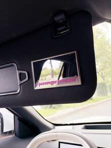 1PC "Passenger Princess" Sticker Fashion Creative Car Sun Visor Seat Back Makeup Mirror High Definition Grooming Mirror - Multicolor - View 3