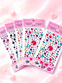 1pc/4pcs Large Acrylic Gem Stickers, Multiple Shapes: Heart, Teardrop, Star, Butterfly, Shell, Pineapple, Lotus, Square, Pearl, Dolphin, 4mm-30mm Size, High Quality, Bright And Long-Lasting Color - Large Gemstone Series - View 6