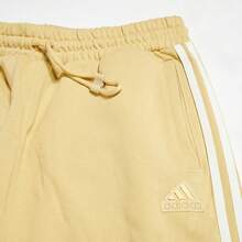 Adidas 男士經典條紋舒適寬鬆運動休閒抽繩收口長褲，春秋款，JI8655 - 沙棕 - 查看 2