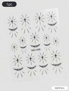 2 Styles Oracle Holy Light Pattern Decorative Stickers, Easy-Peel Adhesive Backing, Firm Adhesion, Freely Combinable Layout, Suitable For Phone Cases, Water Bottles, Digital Accessories, Various Storage Containers And Desktop Items, Used For Object Appearance Decoration And Modification - Decorative Stickers - View 6