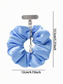 Solid Color Elastic Band Hair Scrunchies, Versatile Daily Hair Ties, Wrist Elastic Phone Accessory Pendant - Multicolor - View 5