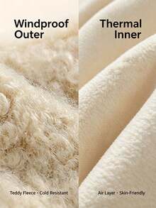 4PCS Women's Winter Teddy Fleece Warm Face Mask, Men's Outdoor Travel Thermal Lined Windproof Cold-Proof Cycling Face Cover - Multicolor - View 6