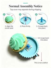 Realistic Dessert Stress Relief Clicker, Chocolate & Cookie Design, Portable Handheld Fidget Toy, Suitable As Holiday Gift And Graduation Season Present - Multicolor - View 9