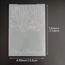 Christmas Embossing Plate Template, Winter Snowflake Gift Christmas Hanging Decoration Pattern DIY, Scrapbook Greeting Card Planner Decoration, Compatible With Most Embossing Machines - Christmas - View 14