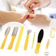 Set Perawatan Kaki, Termasuk Pengikis Kaki, Pengangkat Kulit Mati, Kikir Kaki, Alat Pedikur, Set Penghilang Kapalan untuk Anak-Anak, Salon Rumah, SPA, dan Unisex, Kikir Kaki Stainless Steel, Pembersih Perawatan Kaki, Pemotong Kuku - Biru - View 10
