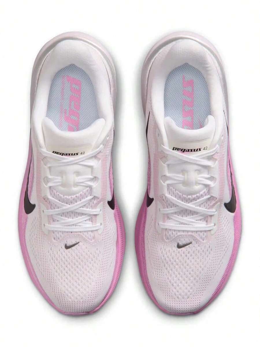 Nike New Season Pegasus 42 Women's Breathable Road Running Shoes For Cushioning Training And Outdoor Use - Lilac/Black & White - View 1