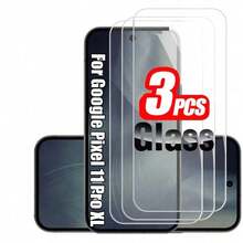 3-Pack Screen Protector, Compatible With Google Pixel 9 Pro XL/Pixel 9 Pro/Pixel 9, Pixel 10 Pro Fold/Pixel 10 Pro/10 Pro XL/10, Pixel 10a, Pixel 11/11 Pro/11 Pro XL Series, Fingerprint Unlock Tempered Glass Screen Protector, High Definition, Anti-Fingerprint, Anti-Scratch, Bubble-Free Easy Installation, Full Screen Protection - Clear - View 9