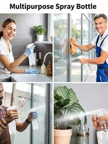 500ml Multipurpose Spray Bottle, Adjustable Nozzle, Fine Mist & Stream Mode For Plant Watering Household Cleaning,Clear Multipurpose Trigger Spray Bottle, Fine Mist & Jet Stream Adjustable Sprayer For Garden Plant Care - Multicolor - View 4
