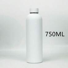 17/25oz 500/750ml 不鏽鋼美式窄口杯，便攜真空保溫水瓶，戶外運動磨砂大容量水壺 - 彩色 - 查看 20