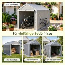 Multifunctional Dark Gray Bike Garage, Garden Shed, Tool Tent, Storage Tent – 296x190x200cm - Grey - View 7