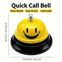 1pc Metal Call Bell, Desktop Service Bell, Electroplated Surface, Suitable For Hotel, School, Restaurant, Warehouse And Other Places, Can Be Used As Desktop Service Bell, Graduation Gift And Back To School Gift. - One Size - View 7