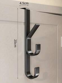 1pc Multi-Function Door Hook, Straight Design, Carbon Steel Material, Can Be Used As Coat Rack Or Towel Rack, Space-Saving, Suitable For Bathroom Door, Bedroom, Bathroom, Garage, Laundry Room, Cabin, Kitchen, Hotel And Other Places - Multicolor - View 14