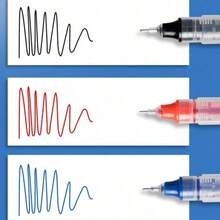 10pcs Direct Liquid Quick-Dry Ballpoint Pens, 0.5mm Black, Blue, Red, Student Exam Practice Homework Neutral Pens, School Office Writing Stationery, Direct Liquid Quick-Dry Neutral Pen Set, Smooth Writing Without Ink Interruption. Large Capacity Ink Cartridge Design, Quick-Dry Ink No Smudging, No Bleeding Through Paper. Round Barrel Comfortable Grip, 14cm Portable Size, Back To School Season Recommended, Back To School Season Recommended, Practice Pen, Signature Pen - Multicolor - View 11