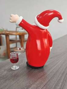 1pc Collectible Figurines Raising Cup Santa Claus Resin Ornament, White Beard Raising Cup Pose Santa Claus Statue, Christmas Theme Decoration, Suitable For Holiday Party Atmosphere Desktop Decor, Wine Cabinet, Entryway, Bookshelf, Office Desk Arrangement, Christmas Season New Year Gathering Dining Table Decoration, Suitable For Home Enthusiasts And Gift Buyers, Christmas Theme Home Decor Craft - 1PC - View 10