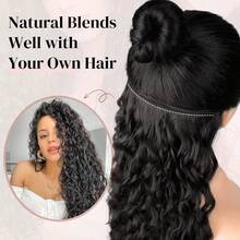 4pcs Clip-In Curly Hair Extensions Set, 22 Inch Voluminous Curly Synthetic Hair Pieces, 11 Clips Heat-Resistant Full Volume Thick Hair, 180g/Pack, Suitable For Women, Easy To Install, Perfect For Daily Wear, Halloween, Christmas And Cosplay Parties - Multicolor - View 9