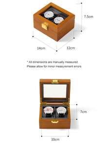 Oirlv Wooden Watch Storage Box With Glass Window, 2-Slot Watch Display Box Jewelry Organizer, Men's Watch And Bracelet Storage, Gift For Watch Enthusiasts - Watch Box - View 6