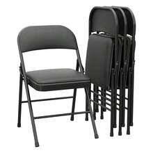 Techigher Padded Metal Folding Chairs, Portable Foldable Chairs With Soft PU Leather Seat, Heavy-Duty Stackable Seating For Home, Office & Events - Multicolor - View 3