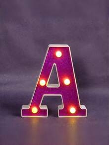 1pc Purple Glowing Letter Light Box, Includes 26 Letters, Numbers And Characters, Can Be Used As Desktop Decoration Light, Proposal Light Or Birthday Party Atmosphere Light - Q3-purple Letter Light - View 31