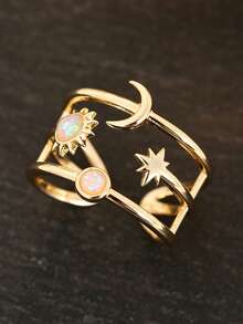 1pc Exquisite Ring For Women, Wedding Engagement Party Jewelry, Valentine's Day Gift - 1# - View 5