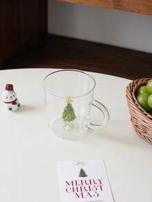 1 buah Mug Kaca dengan Pohon Natal Terintegrasi, Pegangan Berlian Berkilau, Peralatan Makan Liburan yang Istimewa, Cocok untuk Teh Sore, Teh Hitam dan Teh Herbal, Cangkir Latte Art Kedai Kopi, Hadiah Dekorasi Liburan - MultiWarna - View 10