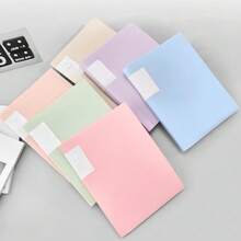 A4 Morandi Color Insert Folder, Transparent Clear, Dedicated Storage Binder, Archive Folder, Test Paper Collection Binder, With Transparent Inserts, Multi-Layer Document Binder, Music Sheet Binder, Student Test Paper Storage Bag, Photo Checklist Storage Bag - Multiple Styles - View 1