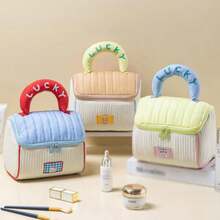 1 buah Tas Kosmetik Rumah Lucu, Tas Penyimpanan Genggam Lembut Kapasitas Besar, Tas Mandi Perjalanan Portabel Berkualitas Tinggi - MultiWarna - View 2
