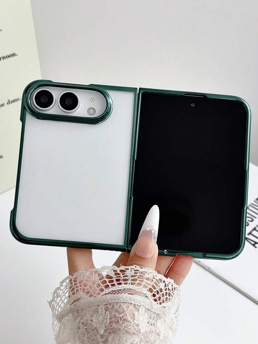 奢華電鍍透明半透手機殼，適用於 iPhone 18 Duo Ultra Fold 保護後蓋