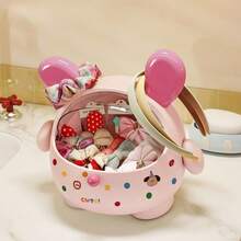1pc Vanity Hair Accessory Storage Box Bathroom Hair Tie Hoop Clip Organizer Bathroom Hair Rope Necklace Jewelry Desktop Storage Box - Multicolor - View 2