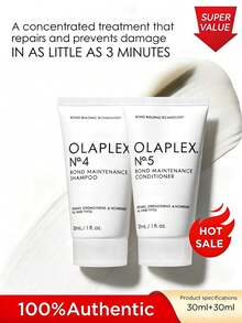 Set Sampo & Kondisioner OLAPLEX Hair Core Repair, Perbaikan Warna untuk Rambut yang Dicat dan Dikeriting - 30ml*2 (ukuran 4 + ukuran 5) - View 11