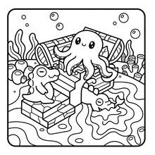 GDTME 1 Libro de Aventuras de Animales Fantásticos para Colorear para Adultos, Incluye Historias de Aventuras Lindas e Interesantes, Colorear Relajante, 24 Páginas Gruesas, Ideal como Útiles Escolares, Suministros de Oficina, Regalos del Día de San Valentín y Pascua - Multicolor - Ver 3