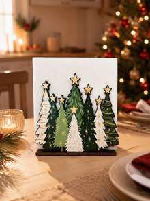 1pc Christmas Tree Napkin Holder, Merry Christmas Decoration, Tissue Storage Rack, Christmas Decor, Tabletop Ornament, Christmas Decoration, Table Centerpiece, Christmas Holiday Decor, Christmas Decoration, Christmas Decoration - Multicolor - View 4