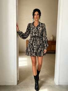 Women Short Dresses - Black - View 4