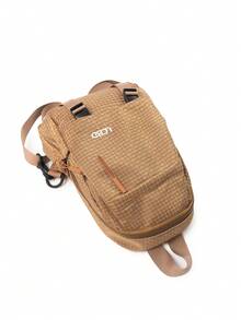 New Multifunctional Outdoor Backpack, Lightweight Plaid Backpack, Casual Travel Bag, Chest Bag - Khaki - View 6