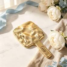 Custom Engraved Handheld Mirror, Personalized Name Makeup Mirror, Personalized Bridal Party Gift, Wedding Favor, Vanity Mirror, Gift For Her, Personalized Mirror, Custom Name Mirror, Handheld Mirror, Portable Mirror, Bridesmaid Invitation - Multicolor - View 3