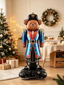1pc 150cm Giant Bear Shaped Nutcracker Christmas Party Decoration Cartoon Foil Balloon Toy - View 1