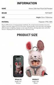 Gantungan kunci boneka kelinci HIRONO, hiasan gantungan kunci boneka untuk tas ransel sehari-hari, boneka kelinci kecil HIRONO yang lucu dalam kotak kejutan, gantungan kunci boneka hadiah kejutan ulang tahun dan Natal, koleksi kotak kejutan boneka, kotak misteri untuk ditukar dengan teman. - MultiWarna - View 10