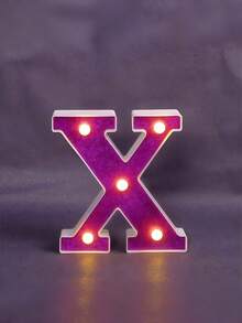 1pc Purple Glowing Letter Light Box, Includes 26 Letters, Numbers And Characters, Can Be Used As Desktop Decoration Light, Proposal Light Or Birthday Party Atmosphere Light - Q3-purple Letter Light - View 45