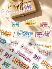 Customize Name Sticker, Personalized Stickers,Waterproof, Scratch-Resistant, With Cut-Out Effect, Suitable For Cups, Personal Items, Lunch Boxes, Cups, Books, Computers, Mobile Phones, Coffee Mugs,Phone Cases, Ceramic Mugs, Water Bottles - Multicolor - View 1