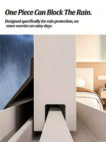 4.5/5.5CM Self-Adhesive Window Rain Guard, Outdoor Wind And Rain Barrier, Sliding Window Waterproof Strip, Exterior Window Sill Plastic Isolation Board, Bathroom Decor, Trimmable - Multiple Styles - View 3